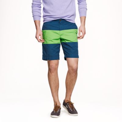 9" Stanton short in lime colorblock
