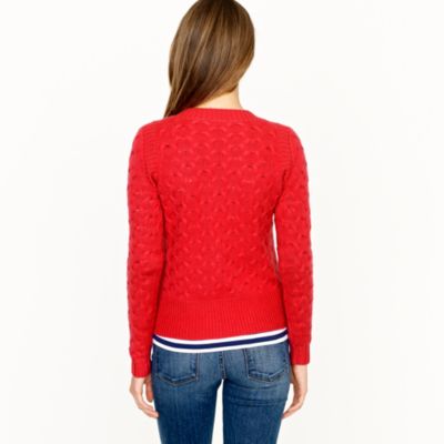 Honeycomb cable sweater
