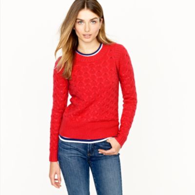 Honeycomb cable sweater