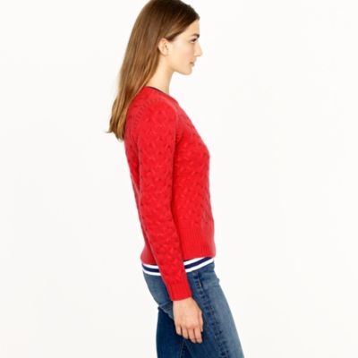 Honeycomb cable sweater