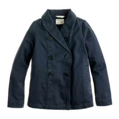 Girls' chino peacoat