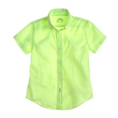 Boys' Secret Wash short-sleeve shirt in solid