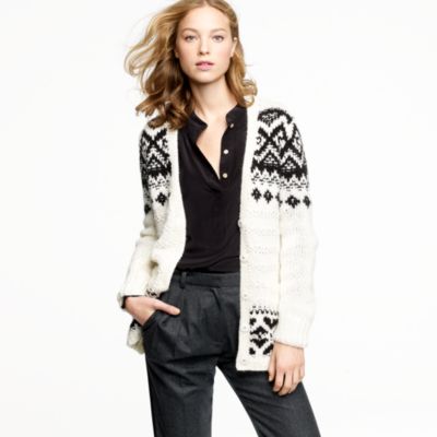 Oversize Fair Isle cardigan