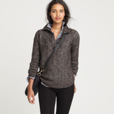 Marled henley popover