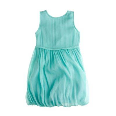 Girls' crinkle chiffon bubble dress