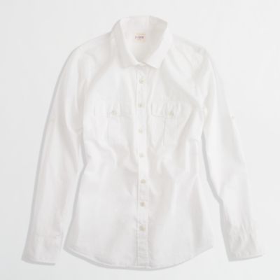 Factory camp shirt in cotton voile