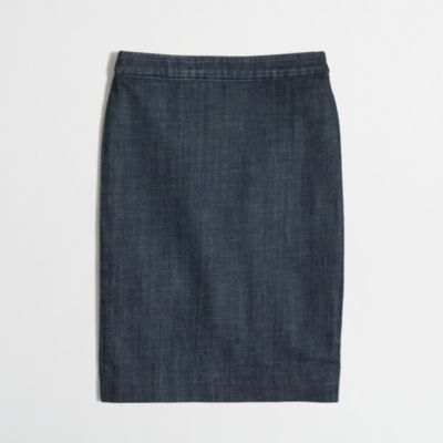 Factory pencil skirt in denim