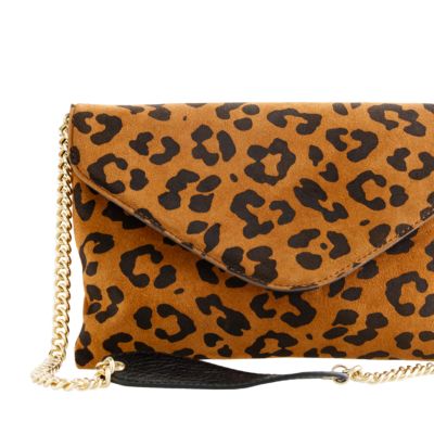 Invitation clutch in leopard