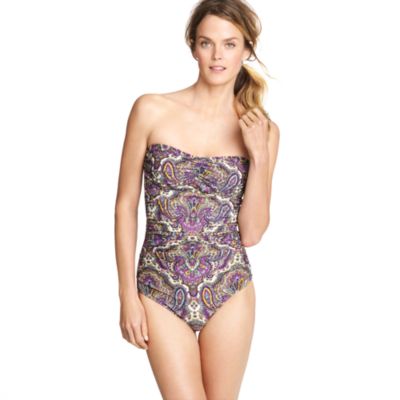 D-cup royal paisley bandeau tank