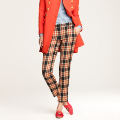 Caf&eacute; capri in wool plaid