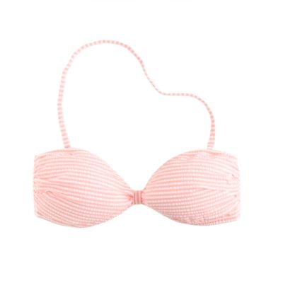 Seersucker bandeau top