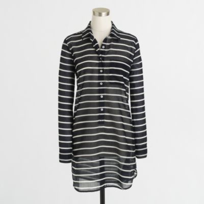 Factory stripe two-pocket tunic