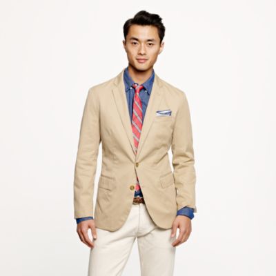 Tall Unconstructed Ludlow sportcoat in cotton twill