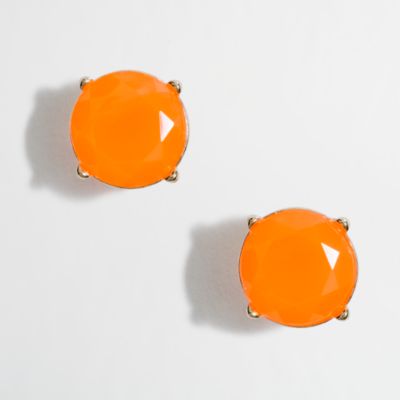 Factory neon stone stud earrings