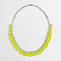Factory neon stone and crystal necklace
