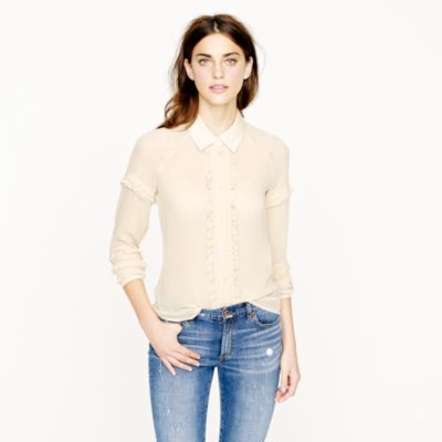 Collection ruffle collar shirt