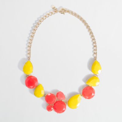 Factory stone cluster necklace