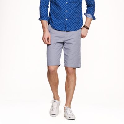 11" club short in navy microstripe