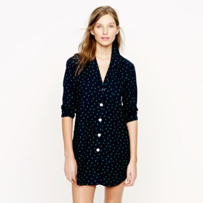 Nightshirt in polka-dot flannel