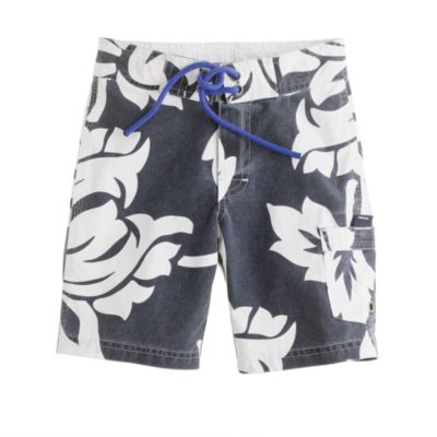 Boys' board short in bay floral