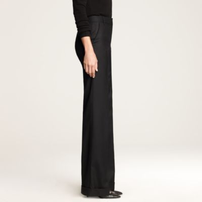 Petite Hutton trouser in wool flannel