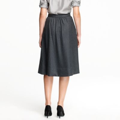 Crosstown wool flannel circle skirt