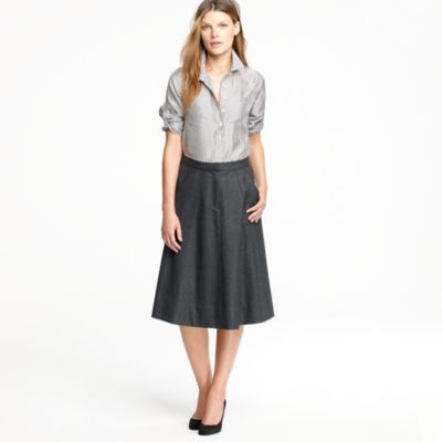 Crosstown wool flannel circle skirt