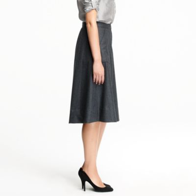 Crosstown wool flannel circle skirt