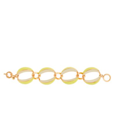 Twisted enamel link bracelet