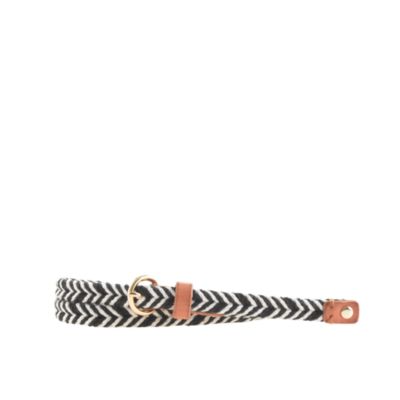 Two-tone skinny rope belt