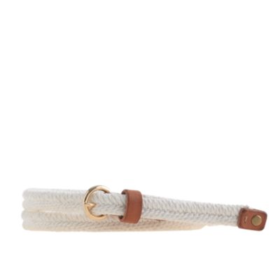 Skinny rope belt