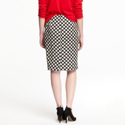 Polka-dot pencil skirt