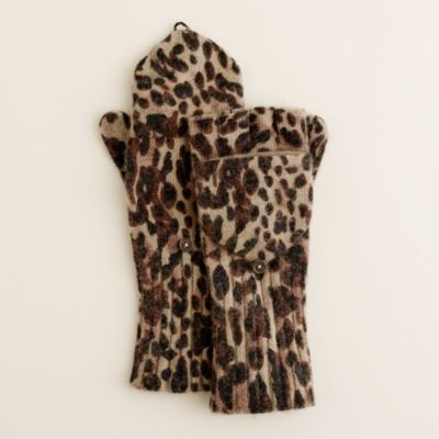 Leopard glittens