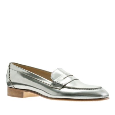 Biella metallic penny loafers