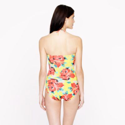 Neon floral bandeau tank