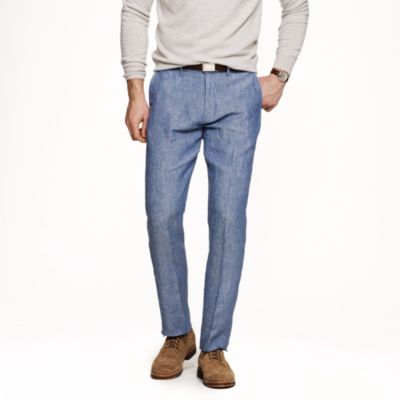 Bowery slim pant in Irish linen