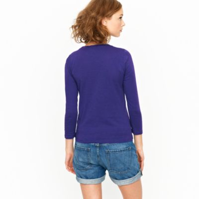 Crochet lace-front tee