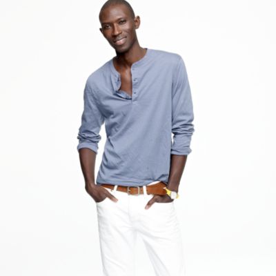 Broken-in henley in slim fit