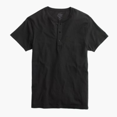 Slim broken-in short-sleeve henley