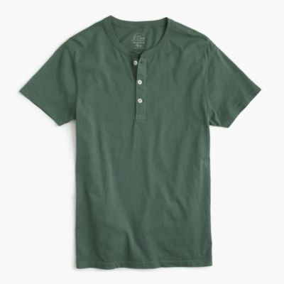 Slim broken-in short-sleeve henley