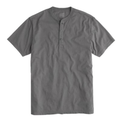 Slim broken-in short-sleeve henley