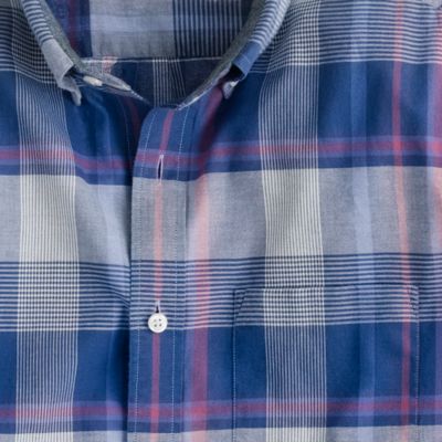 Tall indian cotton shirt in faded twilight plaid