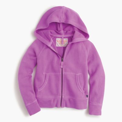 Girls' wafer terry hoodie