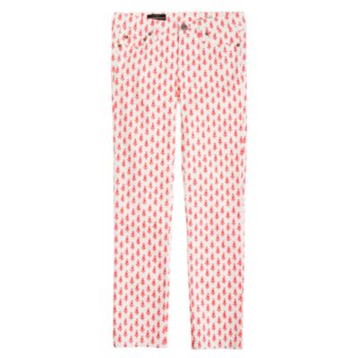 Cropped matchstick jean in thistle print