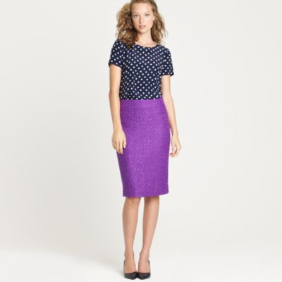 No. 2 pencil skirt in tinsel tweed