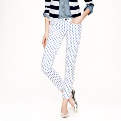 Toothpick jean in thistle print