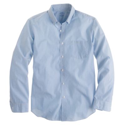 Slim secret wash shirt in pencil stripe