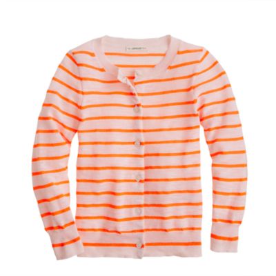 Girls' Caroline cardigan in neon stripe