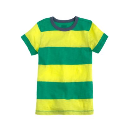 Boys' ringer tee in wide stripe