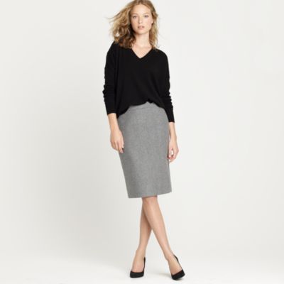 No.2 pencil skirt in speckled wool
